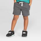 Toddler Boys' Knit Pull-on Shorts - Cat & Jack Charcoal 18m, Boy's, Gray