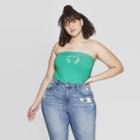 Women's Plus Size Do Your Thing Graphic Tube Top - Mighty Fine (juniors') - Turquoise