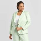 Women's Plus Size Blazer - A New Day Green