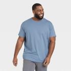 Men's Big & Tall Short Sleeve Soft Stretch T-shirt - All In Motion Blue Gray