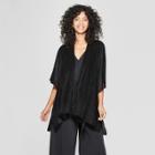 Estee & Lilly Women's Textured Striped Velvet Kimono - Estee &