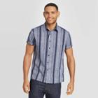Men's Standard Fit Short Sleeve Novelty Button-down Shirt - Goodfellow & Co Navy