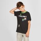 Boys' Minecraft Logo Short Sleeve T-shirt - Black