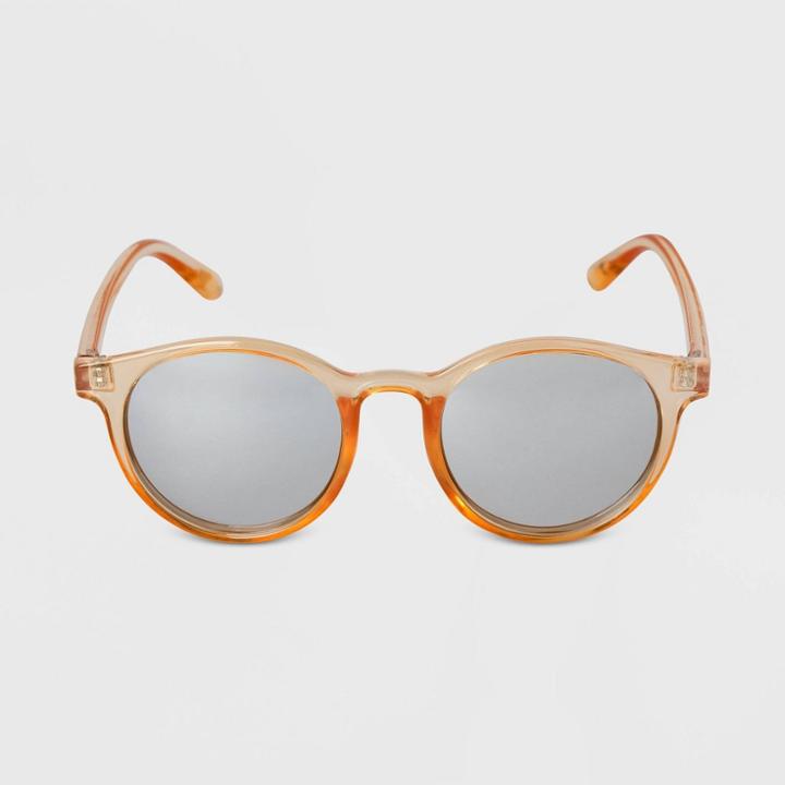 Women's Round Sunglasses - A New Day Yellow