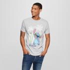 Men's Disney Short Sleeve Stitch Surf Graphic T-shirt - Awake Heather Gray