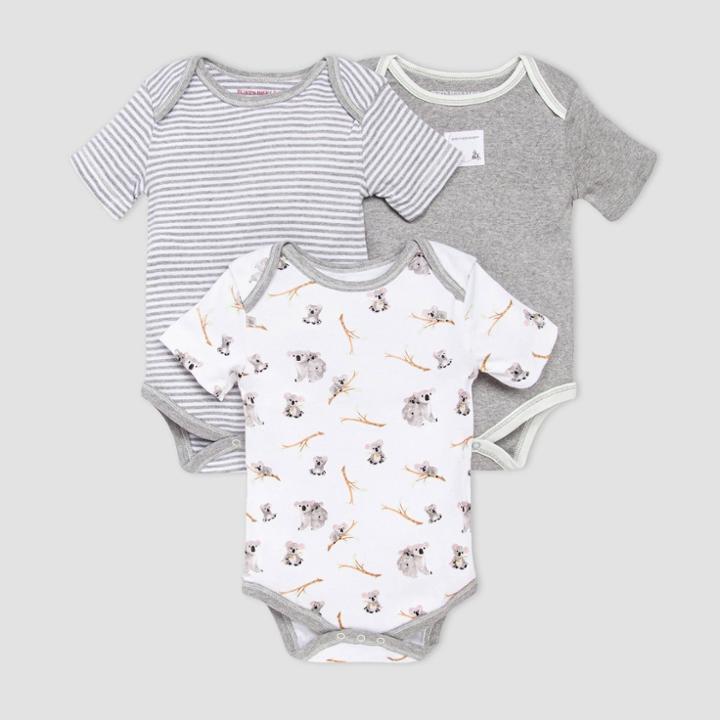 Burt's Bees Baby Baby Boys' 3pk Koala Bodysuit