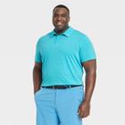 Men's Big & Tall Micro Striped Polo Shirt - All In Motion Turquoise
