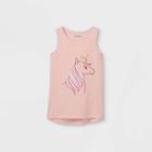 Girls' Unicorn Graphic Tank Top - Cat & Jack Powder Pink