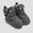 Baby Monster Bootie Slippers With Snap - Cat & Jack Black 3-6m, Infant Unisex