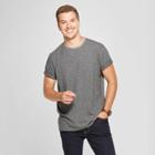 Men's Pinstripe Standard Fit Short Sleeve Crew Neck T-shirt - Goodfellow & Co Railroad Gray