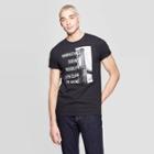 Men's Short Sleeve Crewneck Brooklyn Bridge Graphic T-shirt - Awake Black