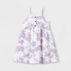 Toddler Girls' Rib Henley Tank Dress - Art Class Purple