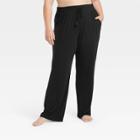 Women's Plus Size Beautifully Soft Pajama Pants - Stars Above Black