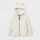 Toddler Fleece Zip-up Hoodie - Cat & Jack White 12m, Toddler Unisex