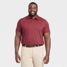 Men's Striped Golf Polo Shirt - All In Motion Red S, Men's,