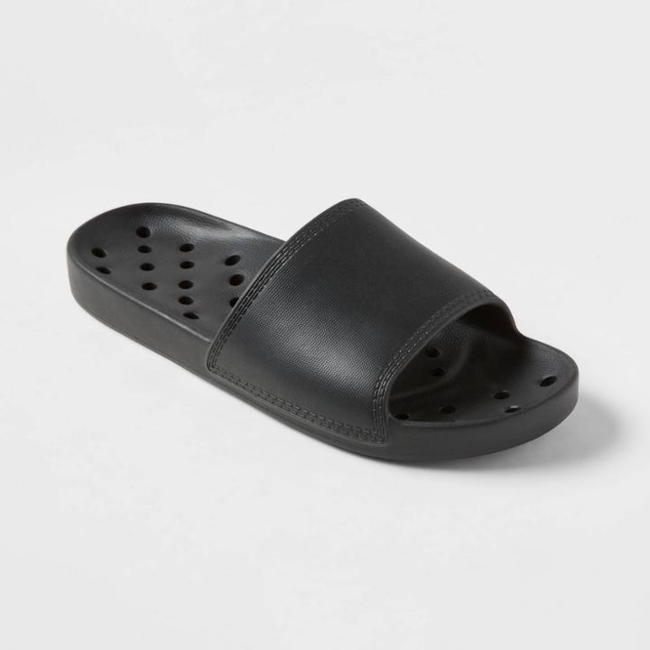 M Slide Shower Sandals Black - Room Essentials