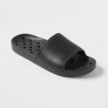 M Slide Shower Sandals Black - Room Essentials