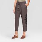 Women's Embroidered Pants - Knox Rose Gray