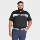 Men's Big & Tall Chest Striped Polo Shirt - All In Motion Black