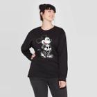 Disney Women's Skeleton Mickey Plus Size Long Sleeve T-shirt (juniors') - Black
