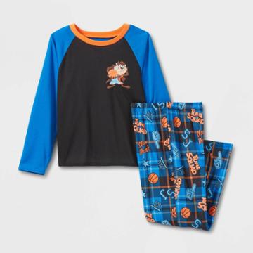 Boys' Space Jam 2pc Flannel Print Pajama