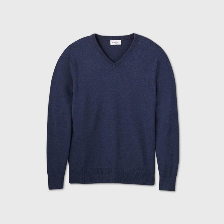 Men's Regular Fit Pullover Sweater - Goodfellow & Co Navy