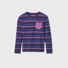 Boys' Striped Long Sleeve T-shirt - Cat & Jack Purple