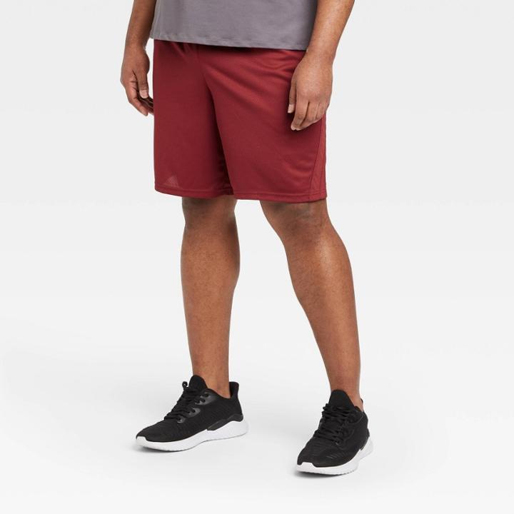 Men's Big & Tall Mesh Shorts - All In Motion Red Xxxl