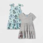 Disney Toddler Girls' 2pk Frozen Tie-dye Dress - Gray