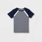 Toddler Boys' Colorblock Athletic Short Sleeve T-shirt - Cat & Jack Navy