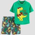 Toddler Boys' Dino Swim Rash Guard Set - Just One You Made By Carter's Green 12m, Toddler Boy's