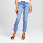 Women's Modern Fit Reworked Cuffed Slim Straight Crop Jeans - Crafted By Lee Light Denim
