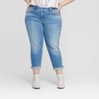 Target Women's Plus Size Cropped Mid-rise Girlfriend Jeans - Universal Thread Blue