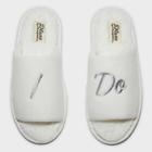 Women's Dluxe By Dearfoams I Do Slide Slippers - Cream