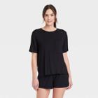 Women's Beautifully Soft Sleep T-shirt - Stars Above Black