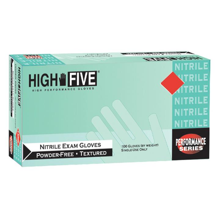 High Five Nitrile Exam Gloves Blue -