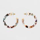 Sugarfix By Baublebar Resin Hoop Earrings - Navy (blue)