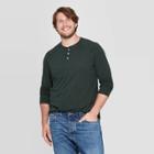 Men's Big & Tall Regular Fit Long Sleeve Jersey Henley Shirt - Goodfellow & Co Forest Green 5xbt, Green Green