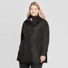 Women's Plus Size Rain Jacket - Ava & Viv Black