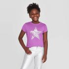 Petitegirls' Short Sleeve Star Graphic T-shirt - Cat & Jack Dark Purple M, Girl's,