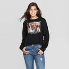 Ripple Junction Women's Friends Cropped Graphic Sweatshirt (juniors') - Black