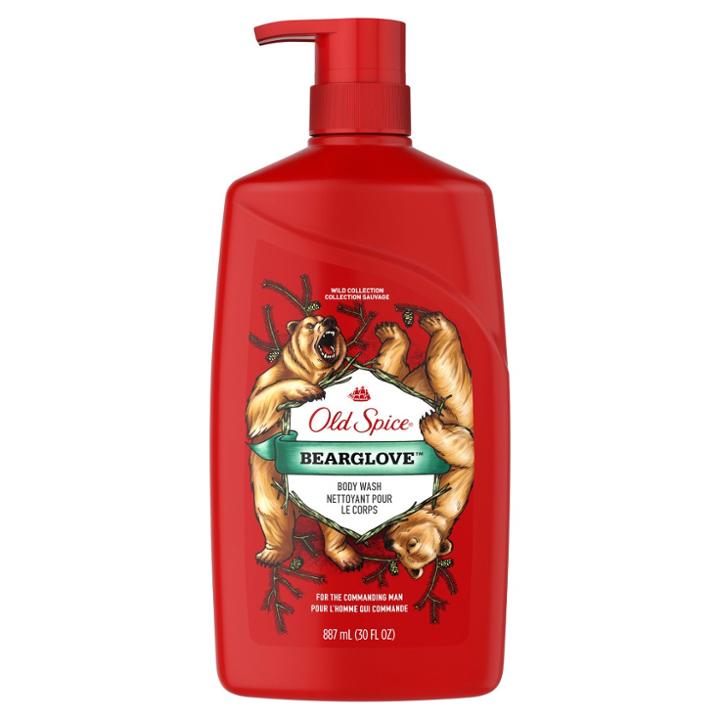 Old Spice Wild Collection Bearglove Body Wash Pump - 30 Fl Oz, Red