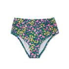 Women's Post Mastectomy Floral Print High Waist Medium Coverage Bikini Bottom - Kona Sol
