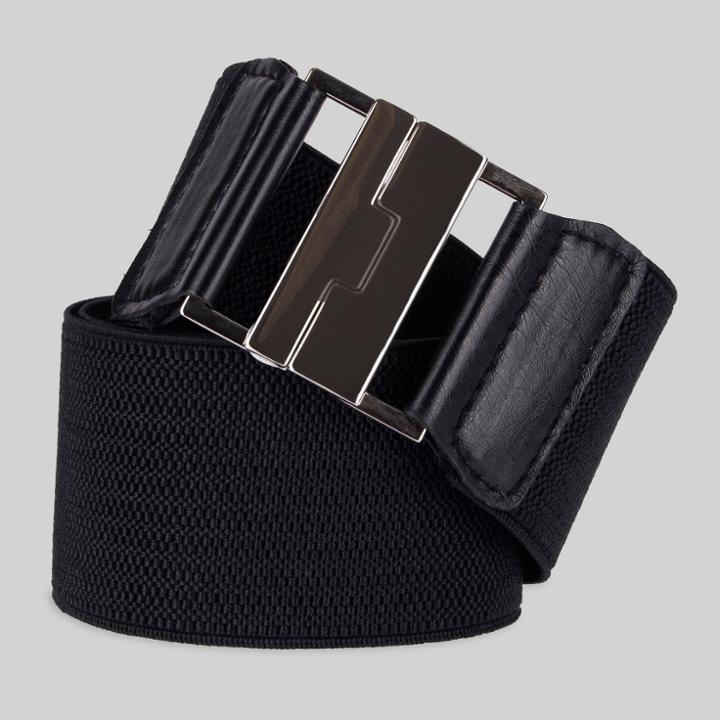 Women's Plus Size Stretch Belt - Ava & Viv Black