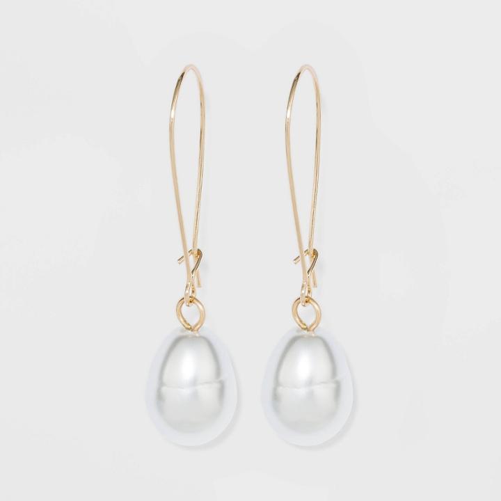 Pearl Drop Earrings - A New Day Gold/white, Women's