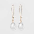 Pearl Drop Earrings - A New Day Gold/white, Women's