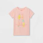 Girls' Skateboard Pup Graphic Short Sleeve T-shirt - Cat & Jack Powder Pink