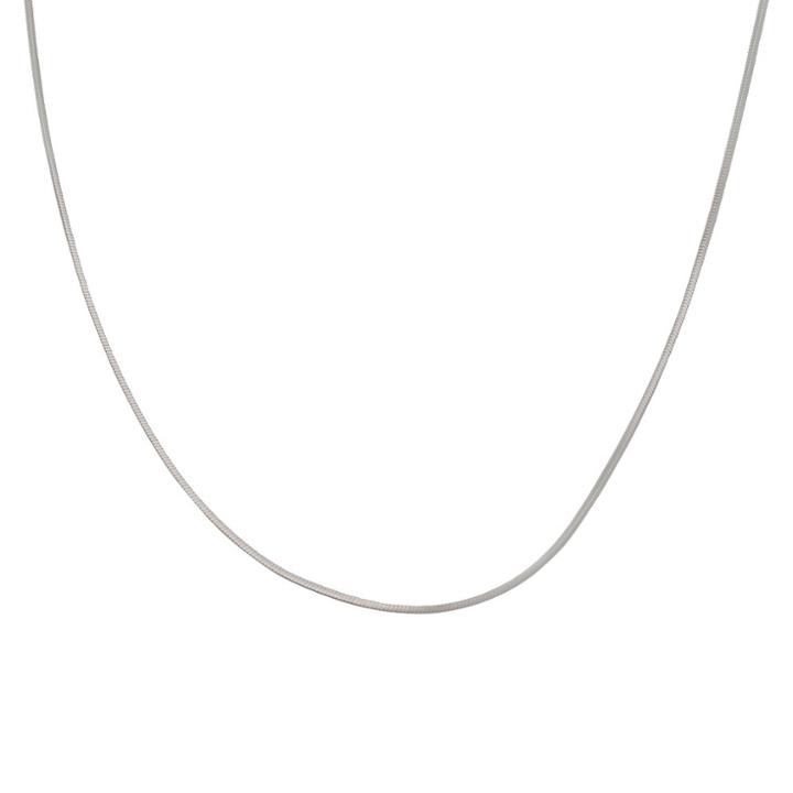Treasure Lockets Sterling Silver Snake Chain Necklace - Silver (18), Women's