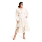 Plus Size Long Sleeve Lace Cutout Dress - Alexis For Target Cream