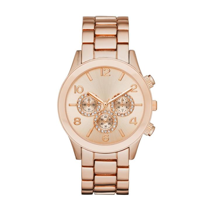 Women's Glitz Dial Bracelet Watch - A New Day Rose Gold